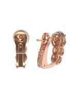 Серьги из золота c бриллиантами и рубином