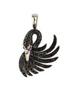 Подвеска из белого золота c фианитом