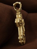 Крест из лимонного золота c ониксом