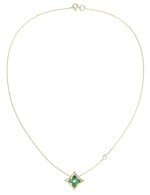 Колье из лимонного золота c бриллиантами и малахитом