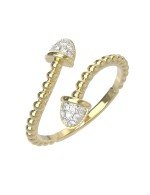 Кольцо из лимонного золота c бриллиантами