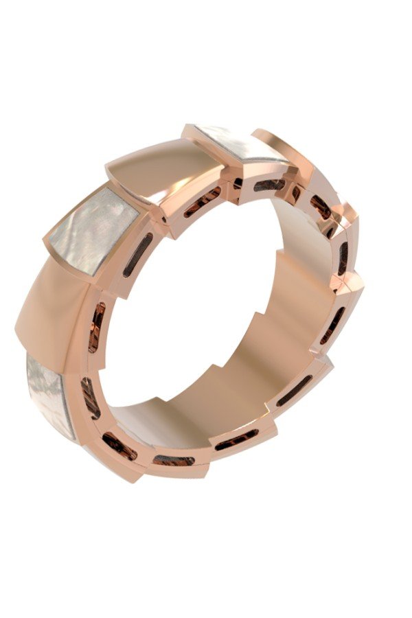 Кольцо из золота c перламутром