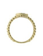 Кольцо из лимонного золота c бриллиантами и малахитом