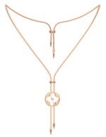 Колье из золота c тигровым глазом и перламутром