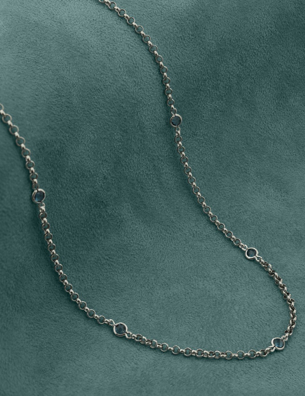 Цепь из белого золота c топазом London