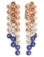 Серьги из золота c лазуритом и перламутром