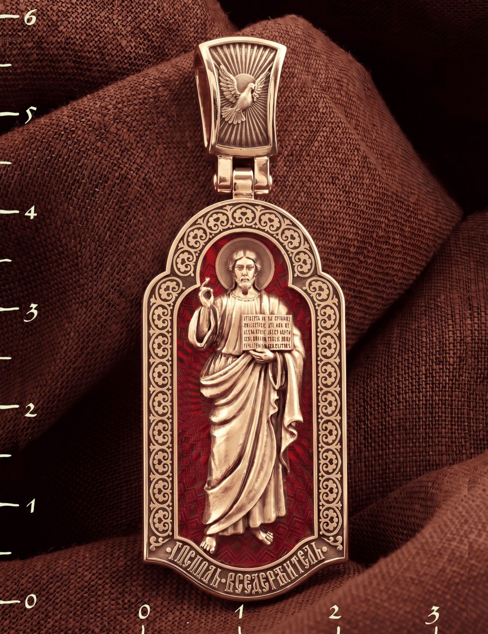 Образок из золота c эмалью