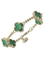 Браслет из лимонного золота c малахитом