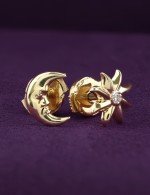 Серьги из лимонного золота c бриллиантами