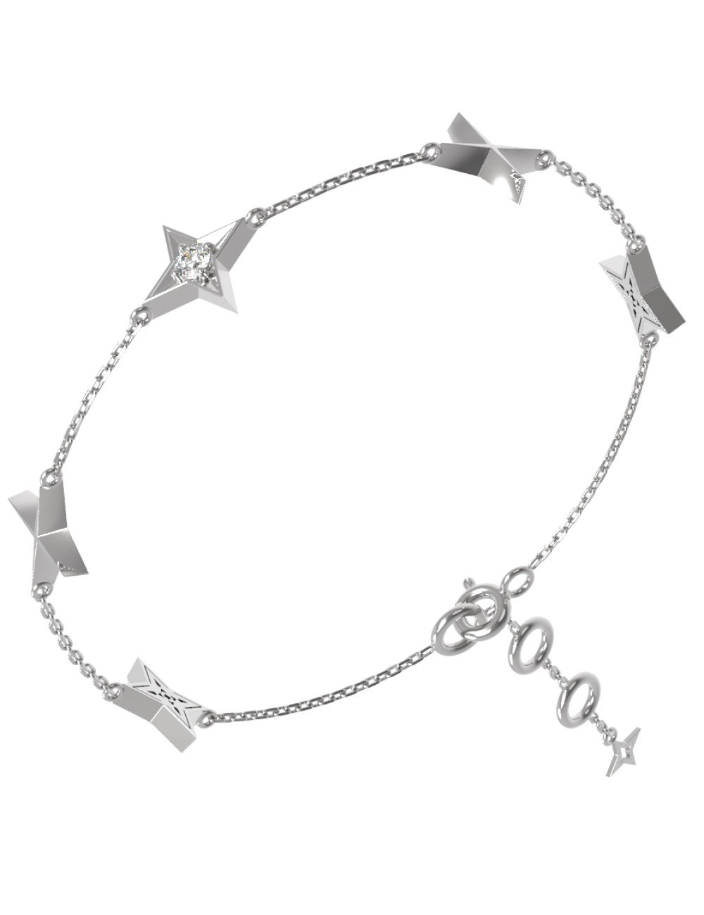 Браслет из белого золота c бриллиантами