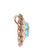 Подвеска из золота c бирюзой и перламутром