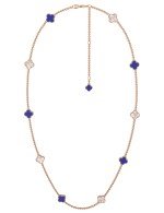 Колье из золота c лазуритом и перламутром