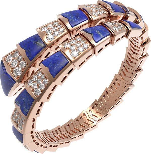 Браслет из золота c бриллиантами и лазуритом