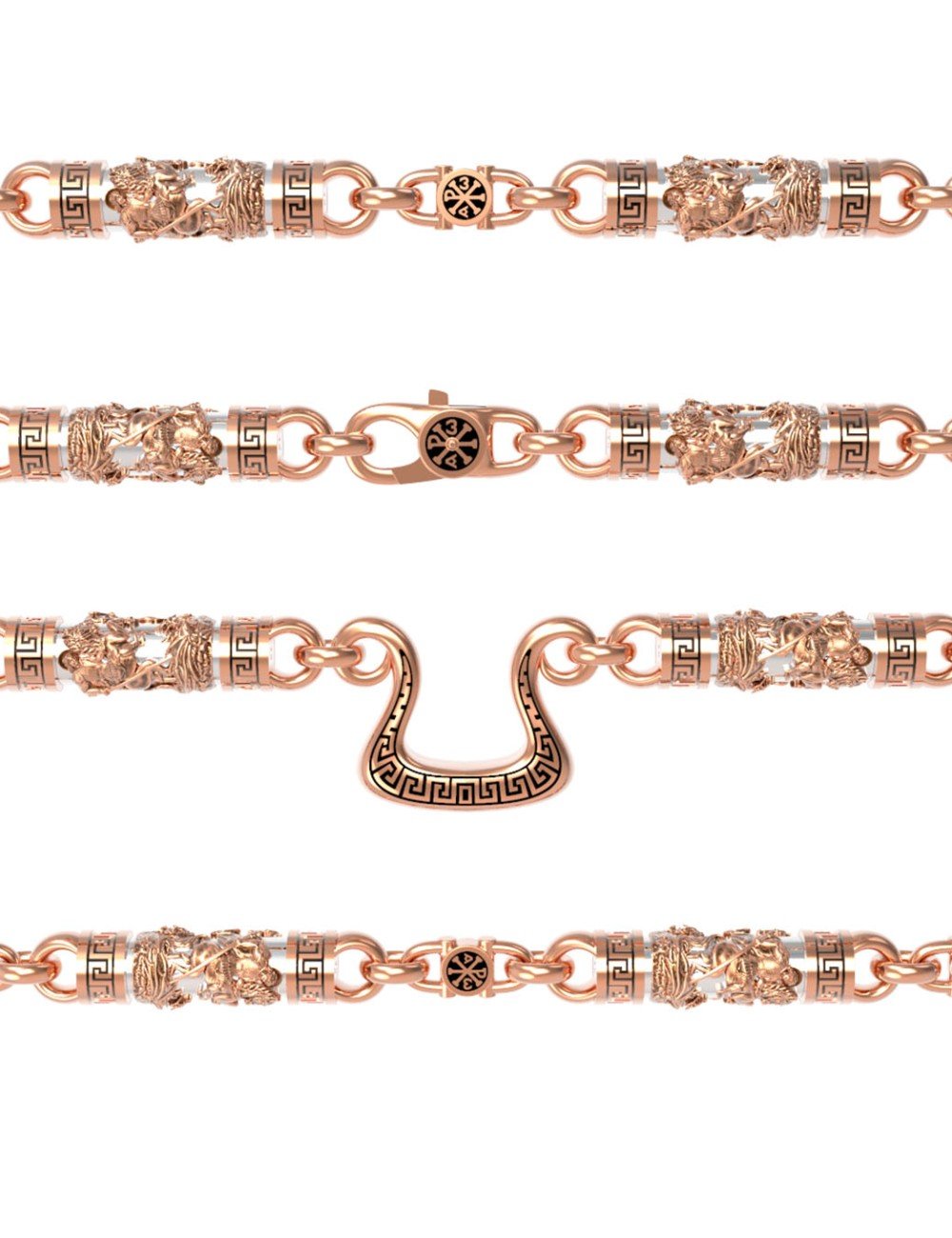 Цепь из золота c эмалью