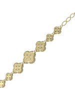 Браслет из лимонного золота c эмалью, жемчугом и перламутром