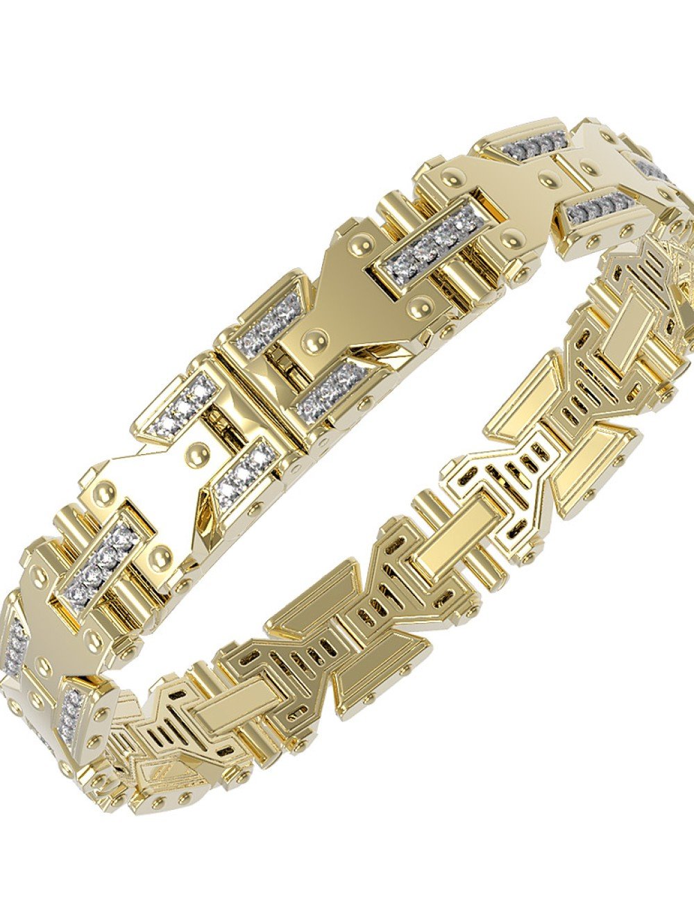 Браслет из лимонного золота c бриллиантами