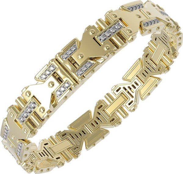 Браслет из лимонного золота c бриллиантами