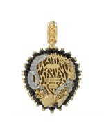 Подвеска из лимонного золота c эмалью и ониксом