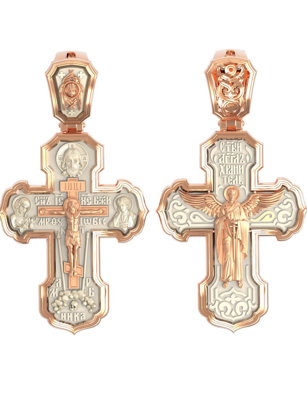 Крест из золота c бивнем мамонта