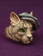 Кольцо из золота c эмалью