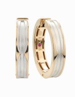 Серьги из золота c рубином