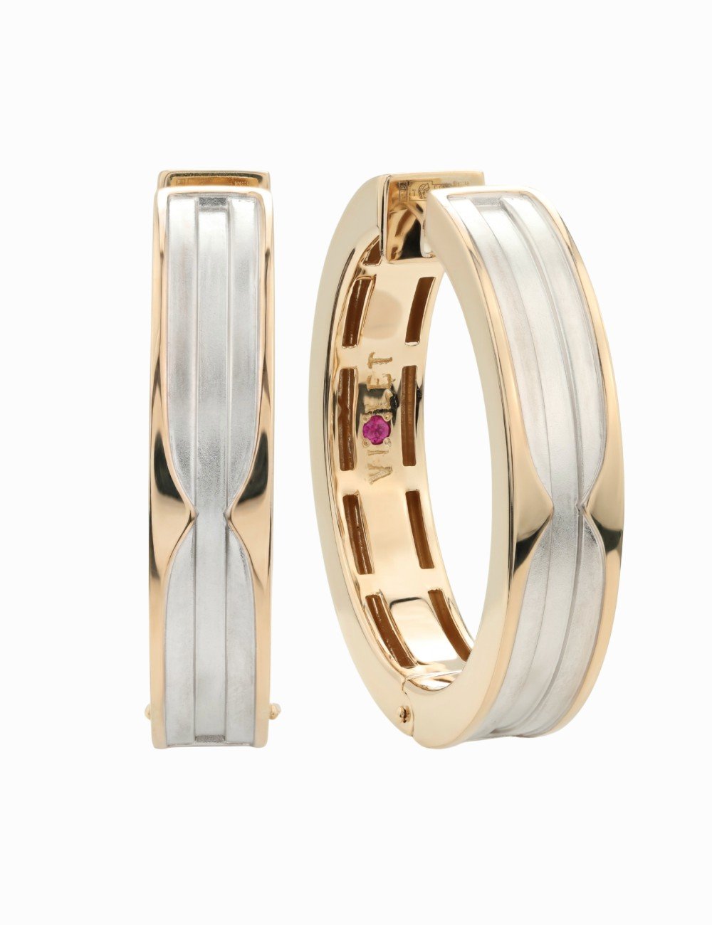 Серьги из золота c рубином