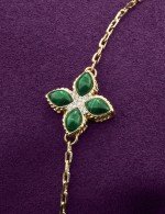 Браслет из лимонного золота c бриллиантами и малахитом