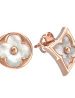 Серьги из золота c перламутром