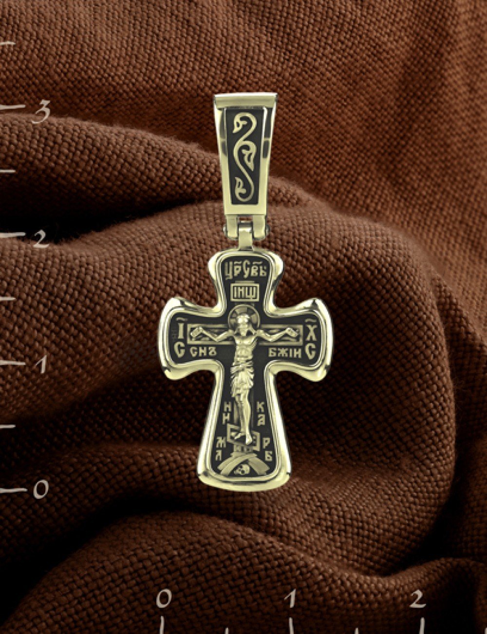 Крест из лимонного золота