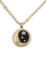 Колье из золота c бриллиантами, ониксом и перламутром