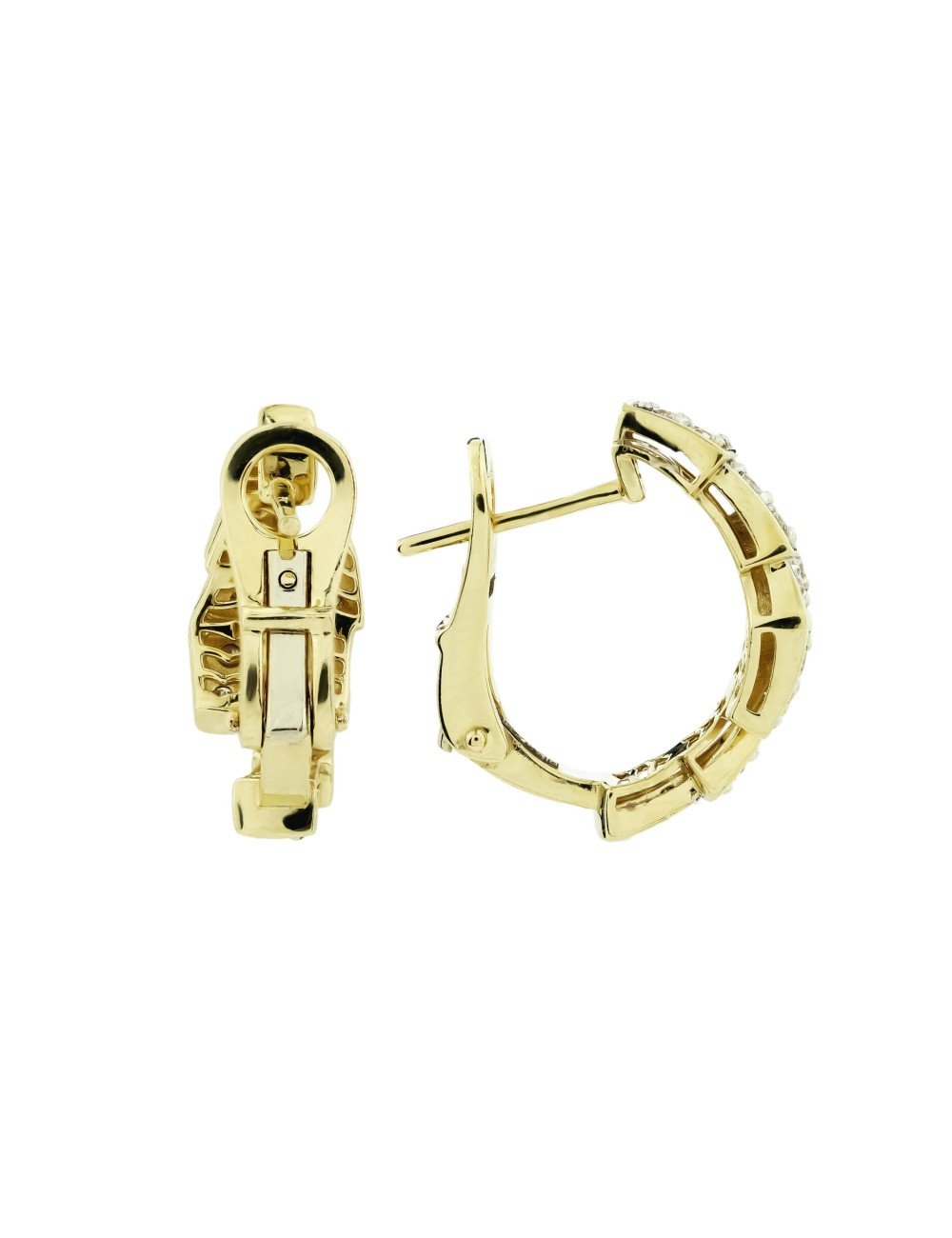 Серьги из лимонного золота c бриллиантами