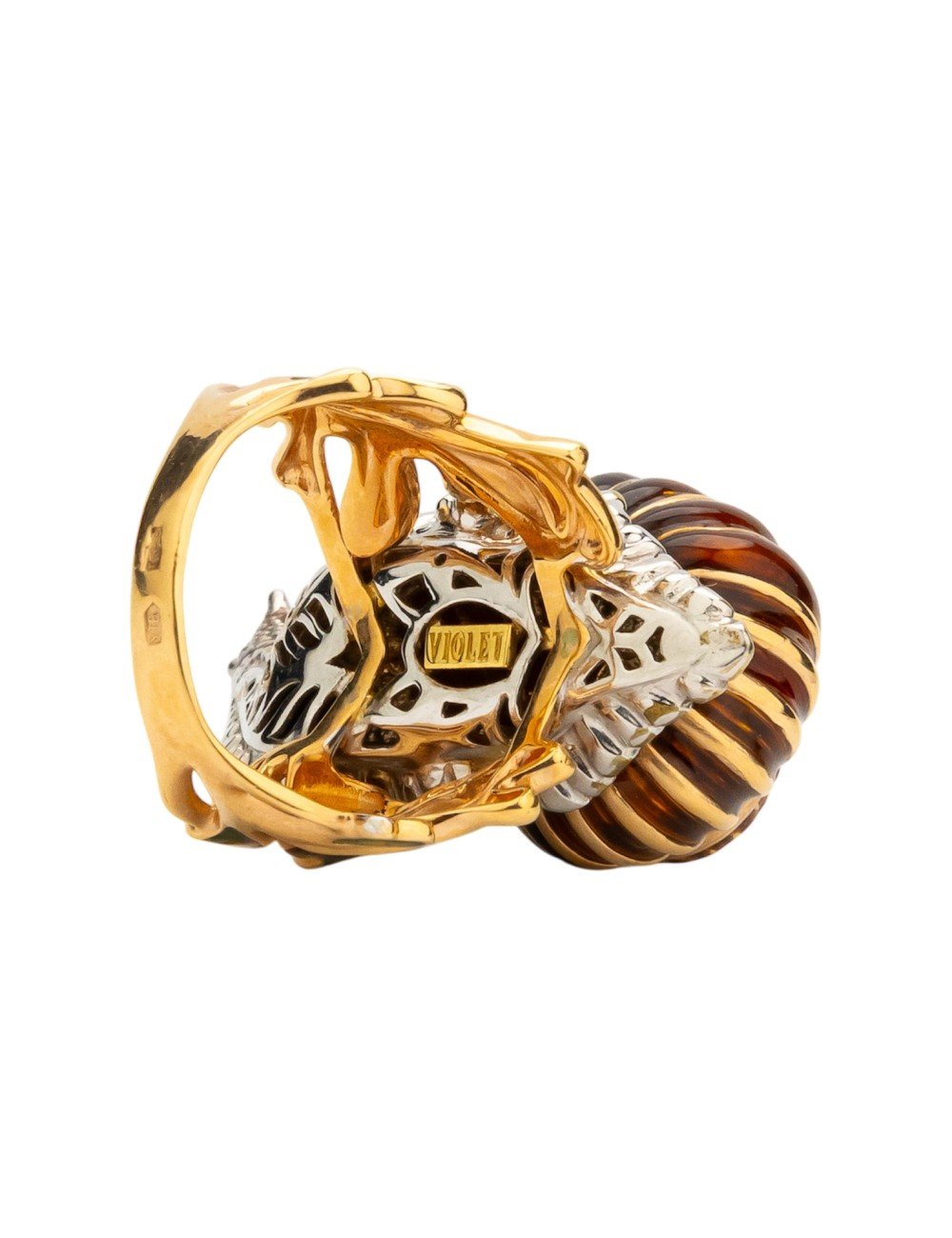 Кольцо из золота c эмалью