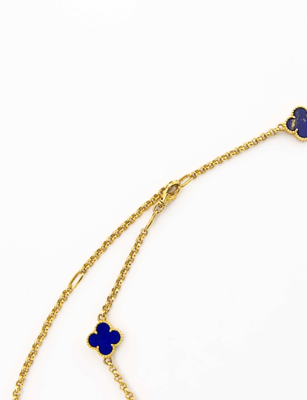 Колье из лимонного золота c лазуритом