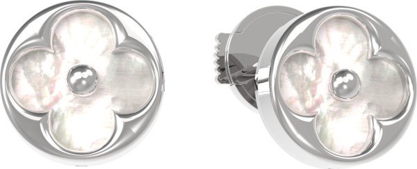 Серьги из белого золота c перламутром