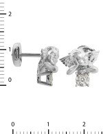 Серьги из белого золота c бриллиантами