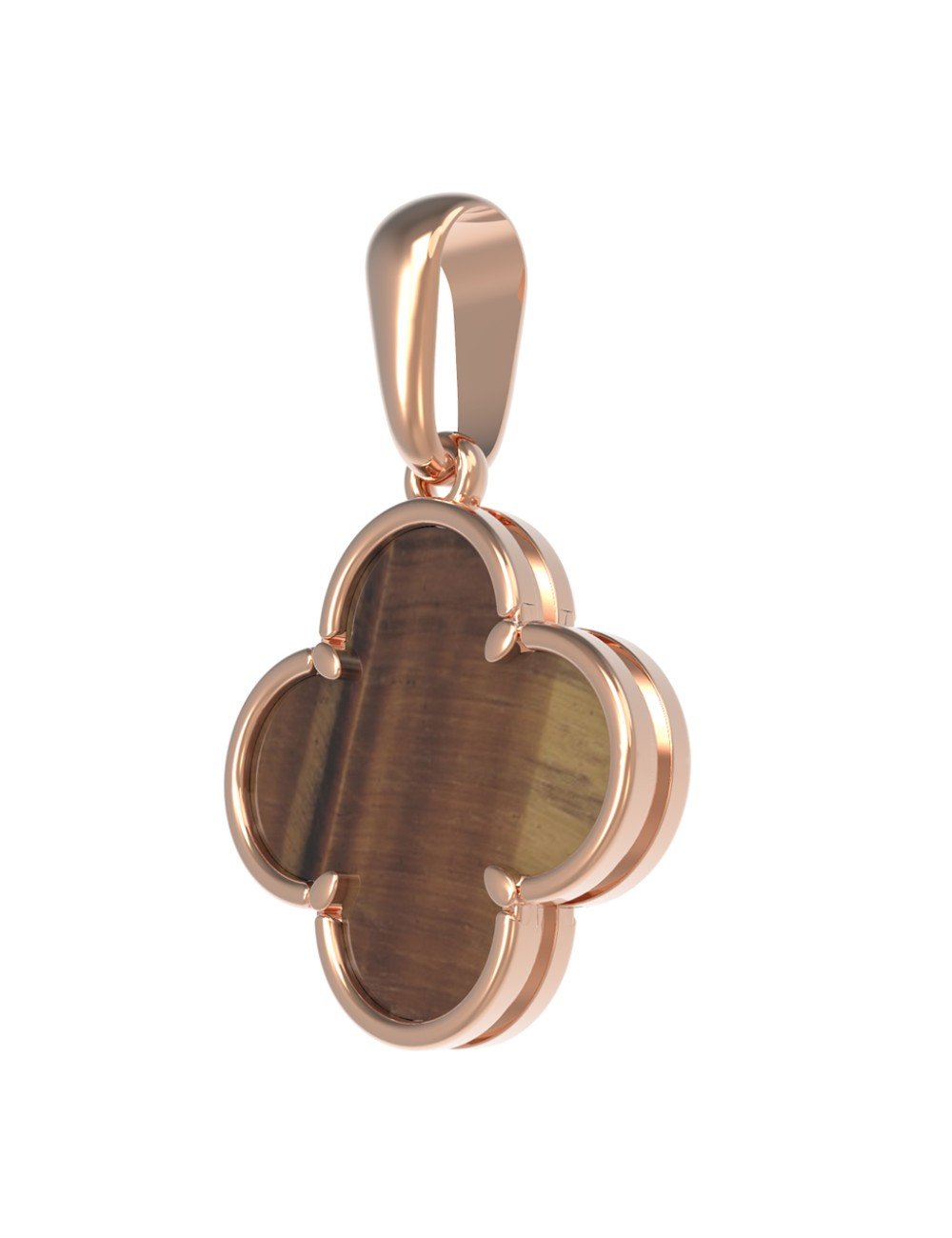 Подвеска из золота c тигровым глазом