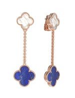 Серьги из золота c лазуритом и перламутром