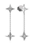 Серьги из белого золота c бриллиантами