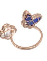 Кольцо из золота c лазуритом и перламутром