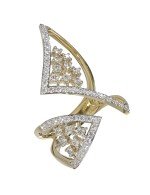 Кольцо из лимонного золота c бриллиантами