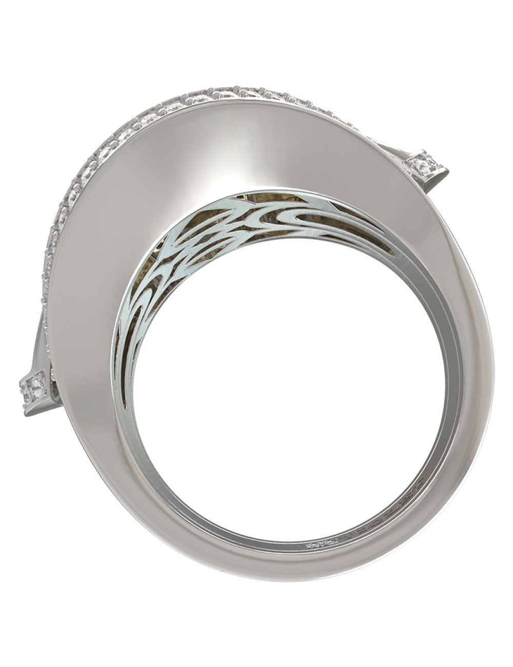 Кольцо из белого золота c бриллиантами