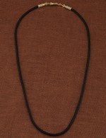 Шнурок шёлковый из лимонного золота 585 пробы c шёлковым шнурком