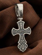 Крест из белого золота