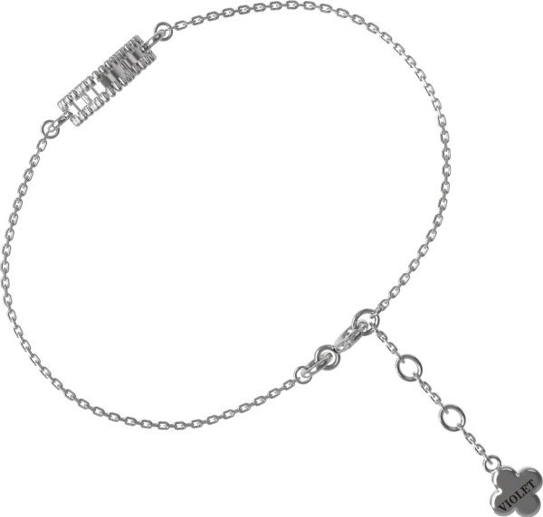 Браслет из белого золота c ониксом