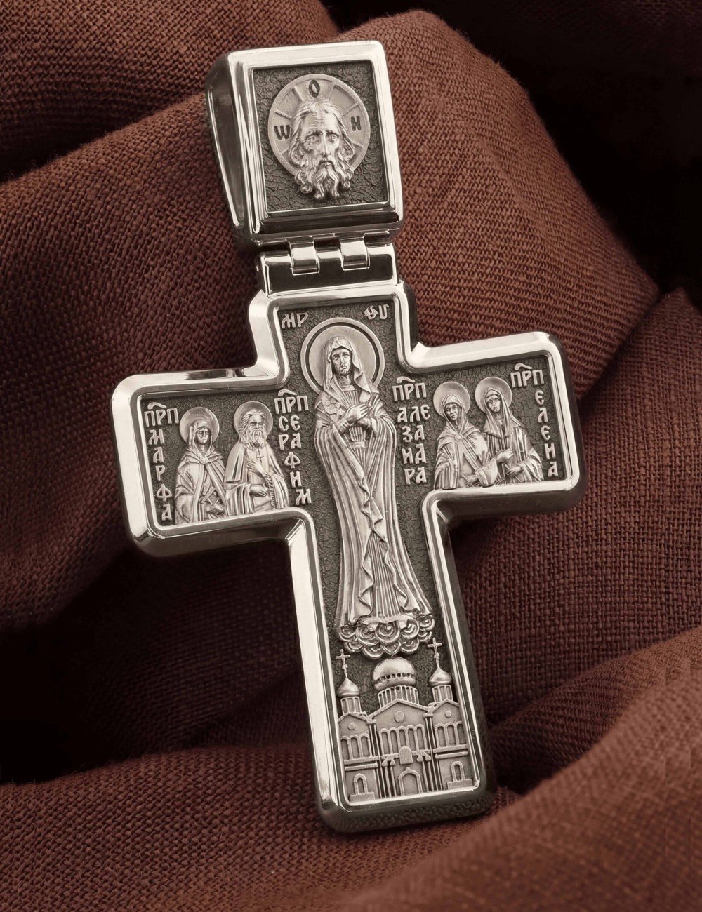 Крест из белого золота