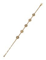 Браслет из золота c бриллиантами, лазуритом и перламутром