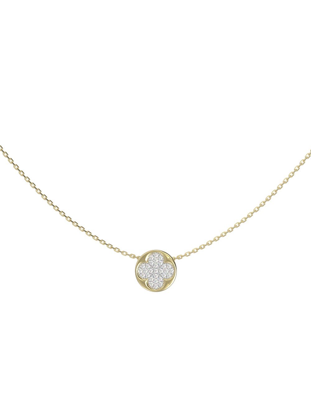 Колье из лимонного золота c бриллиантами