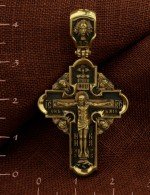 Крест из лимонного золота