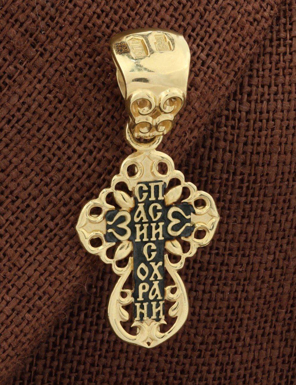 Крест из лимонного золота