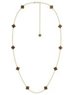 Колье из лимонного золота c тигровым глазом